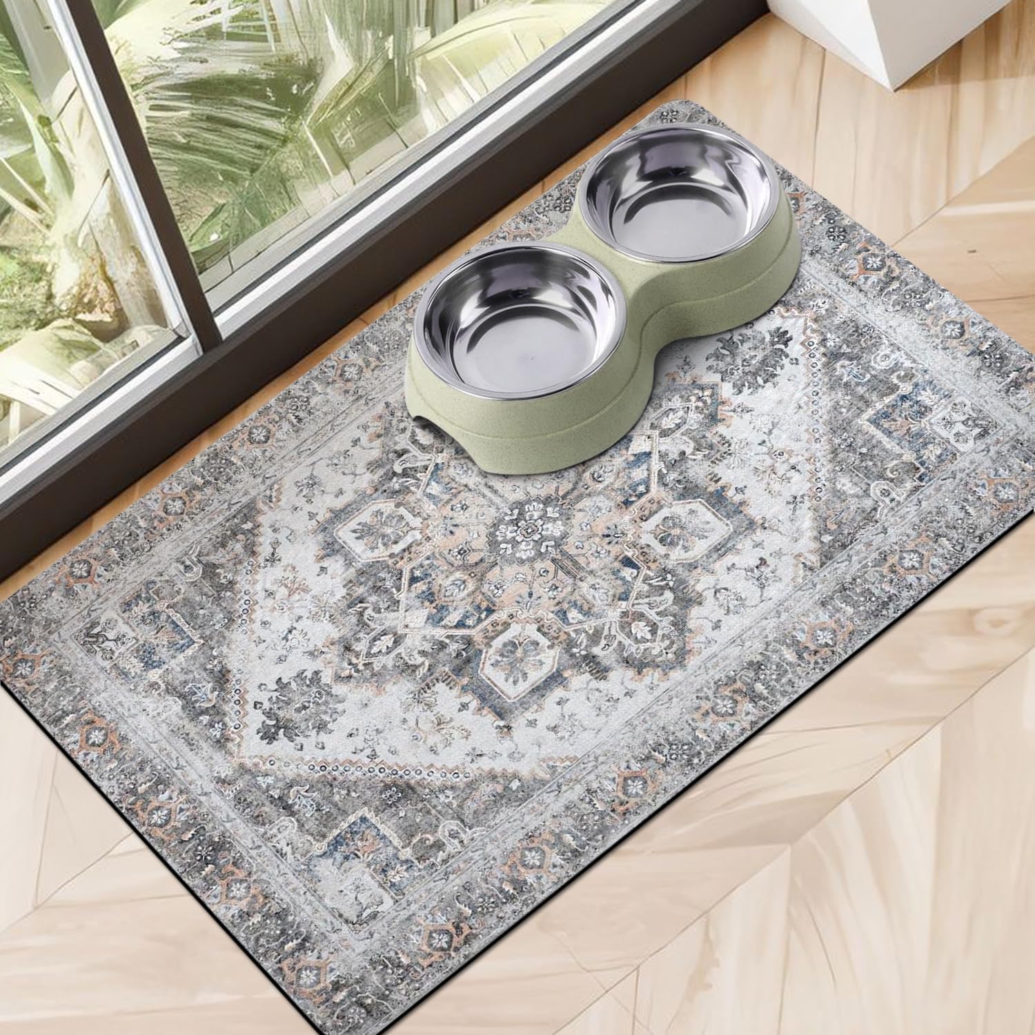 Absorbent Dog Food Mats for Floors - Quick Dry Pet Supplies
