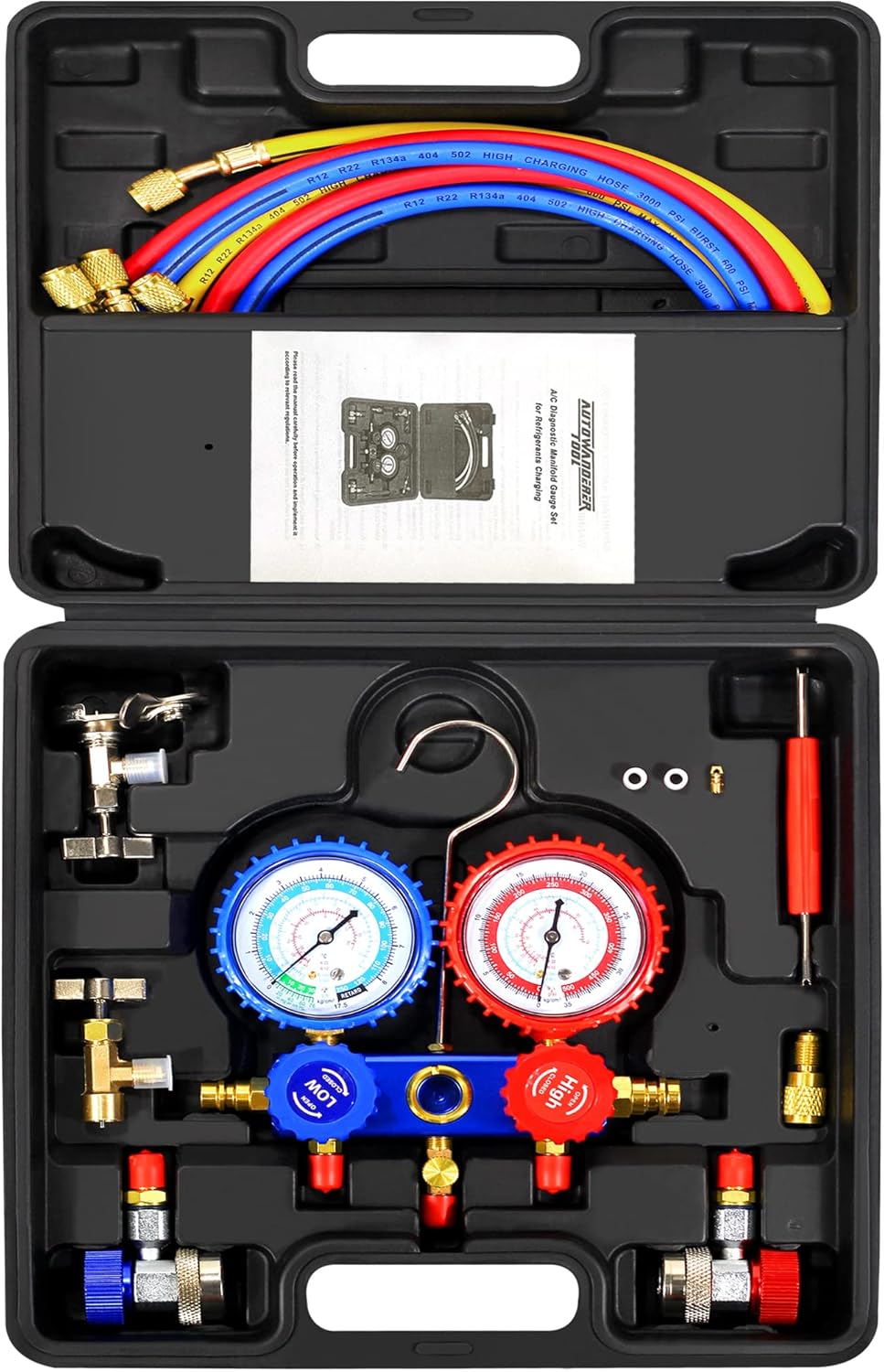 3 Way Manifold Gauge Set - Easy AC Diagnostic