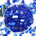 Fire Glass for Propane Fire Pit 1/2 in Cobalt Blue - High Reflective