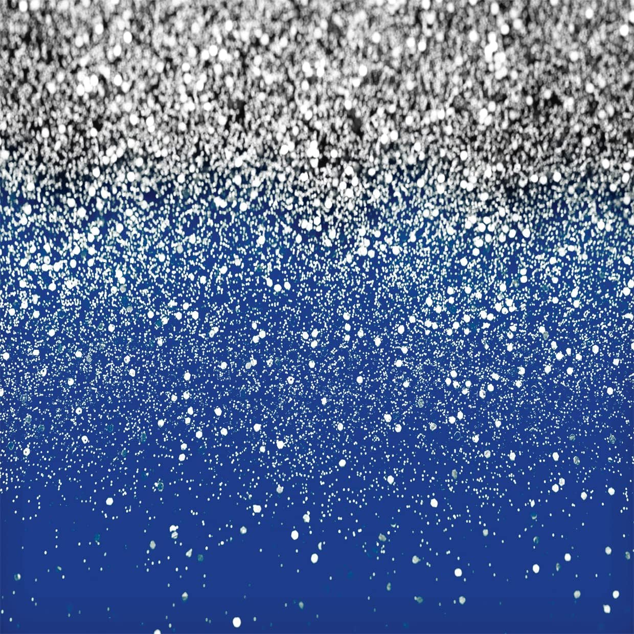 10x10ft Blue and Silver Backdrop for Birthday and Wedding Events