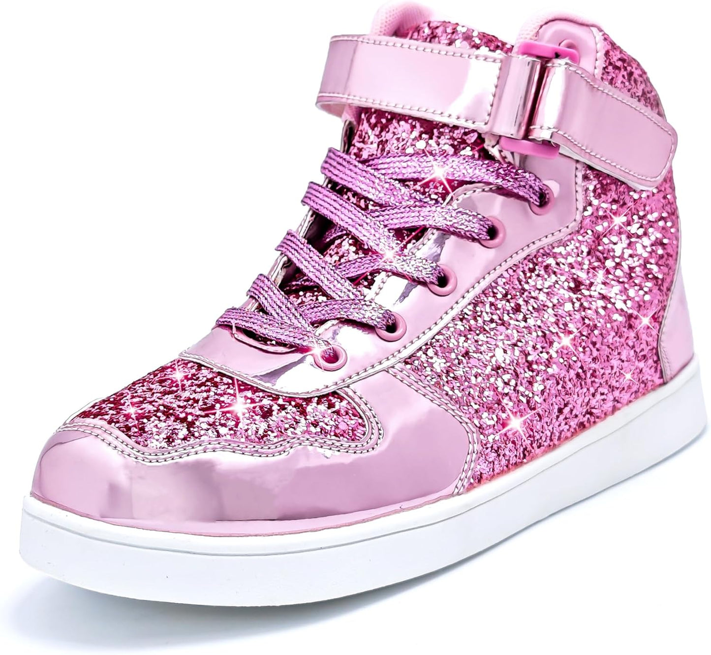 Wooowyet Glitter Shoes Kids High Top Sneakers for Every Occasion