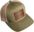 Bride and Groom Leather Patch Trucker Hats - Personalized (Style JMJN)