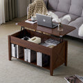 VINGLI Farmhouse Lift Top Coffee Table - Lift Top Storage Table