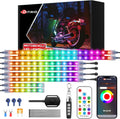 Motorcycle LED Underglow Kit with Brake Turn Signal - Dual Zone RGB