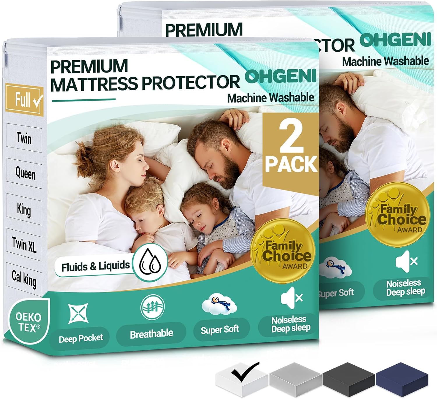 OhGeni Full Size Mattress Protector: Waterproof & Soft Comfort