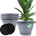 16 Inch Large Planter Pot Set for Indoor Outdoor Plants