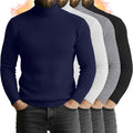 Men's Turtleneck Long Sleeve Shirts - 4 Pack Cotton Sweaters