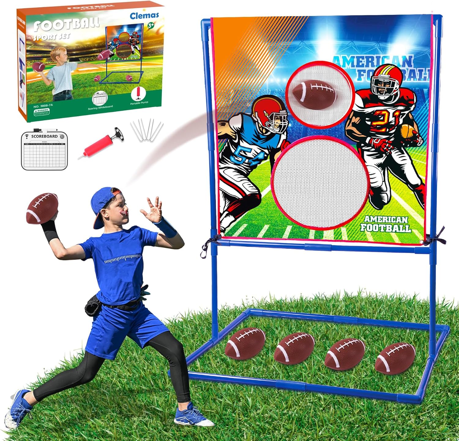 Throwing Target Game for Kids - Fun American Football Activity
