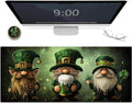 Leprechaun Gnome Trio St Patricks Day Desk Mat - Large 24x14in