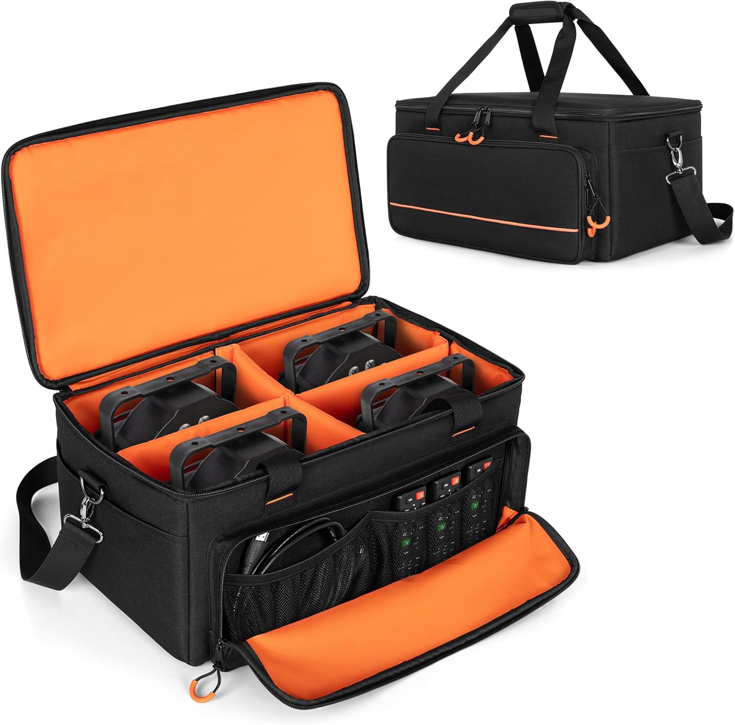 LUXJA Padded Par Light Bag for 4 Par Lights with Pockets