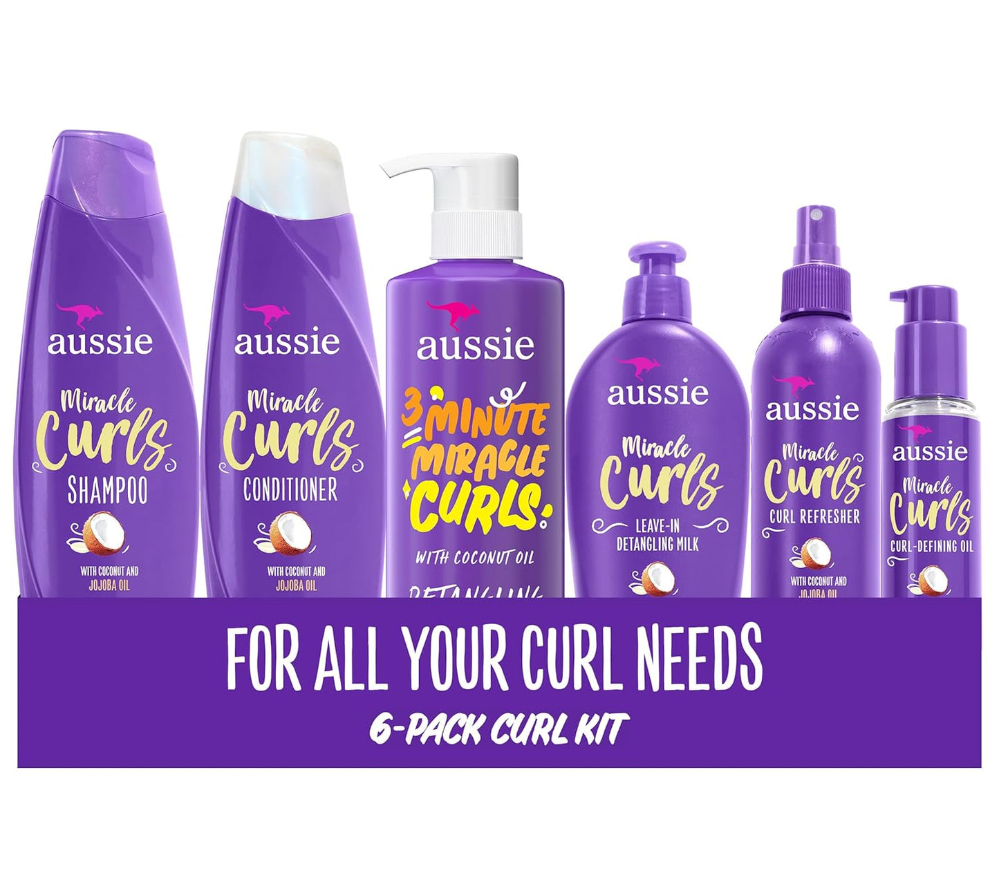 Aussie Miracle Curls Set: Hydrates, Defines Curls