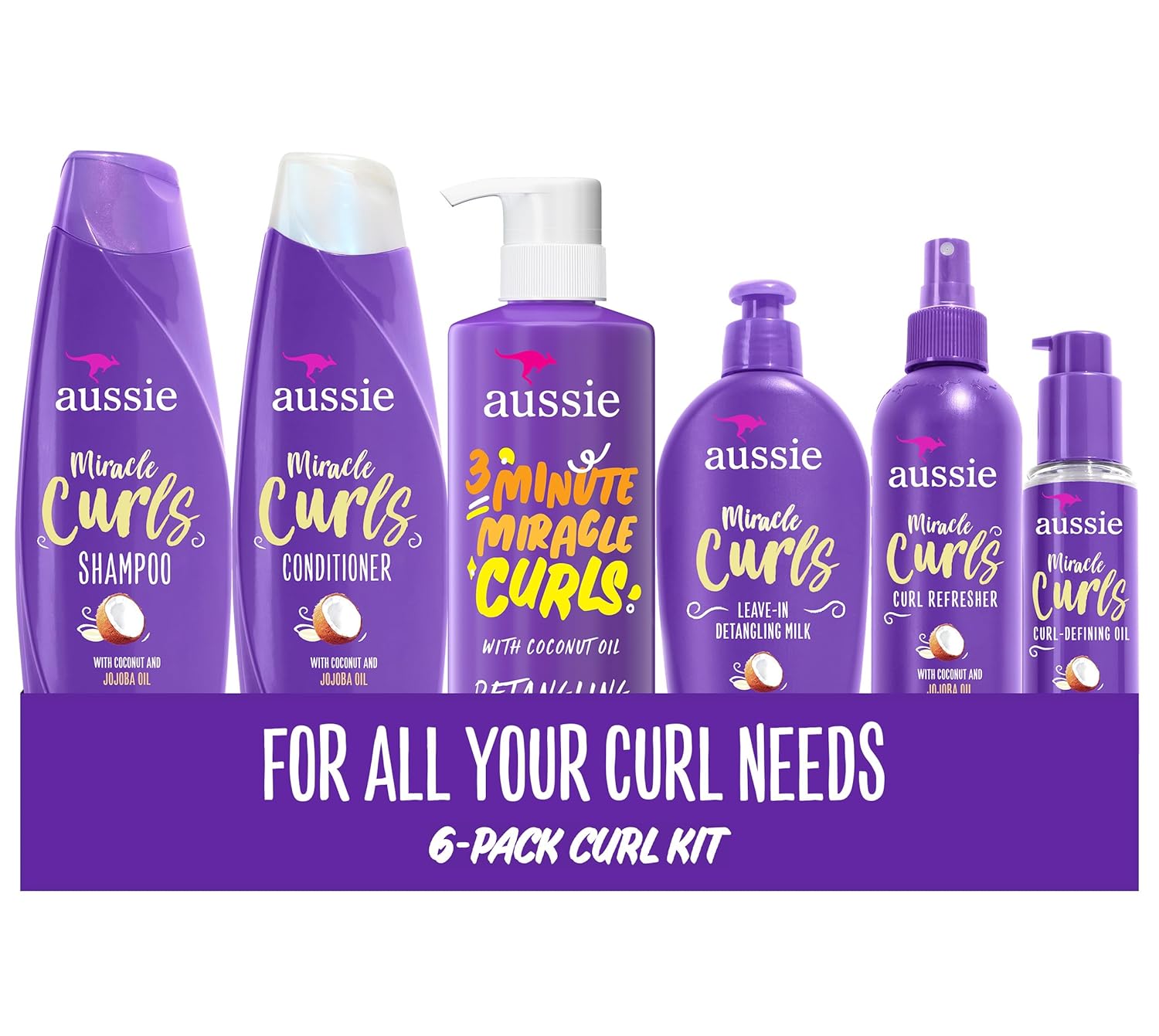 Aussie Miracle Curls Set: Hydrates, Defines Curls