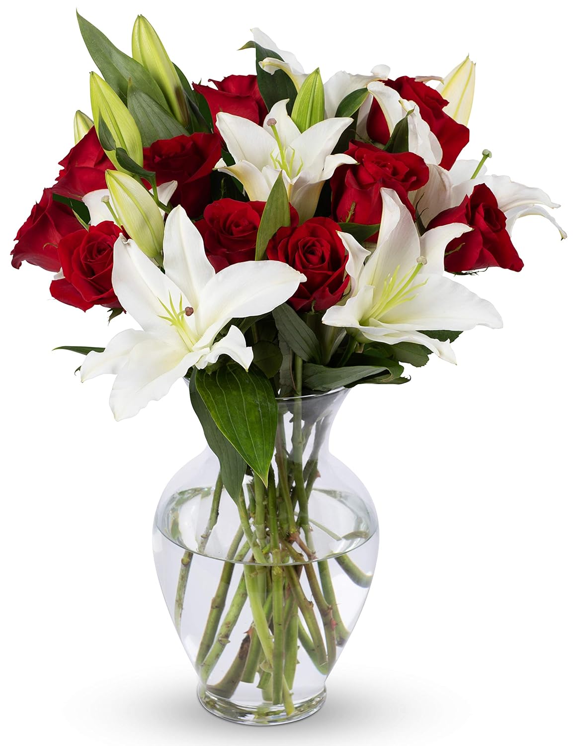 Oriental Lilies & Red Roses Bouquet for Every Occasion