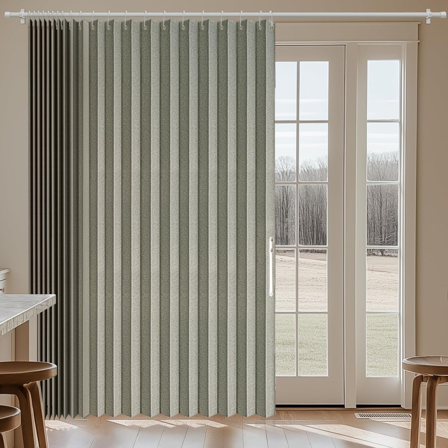 100% Blackout Curtains for Patio and Sliding Doors - Grey