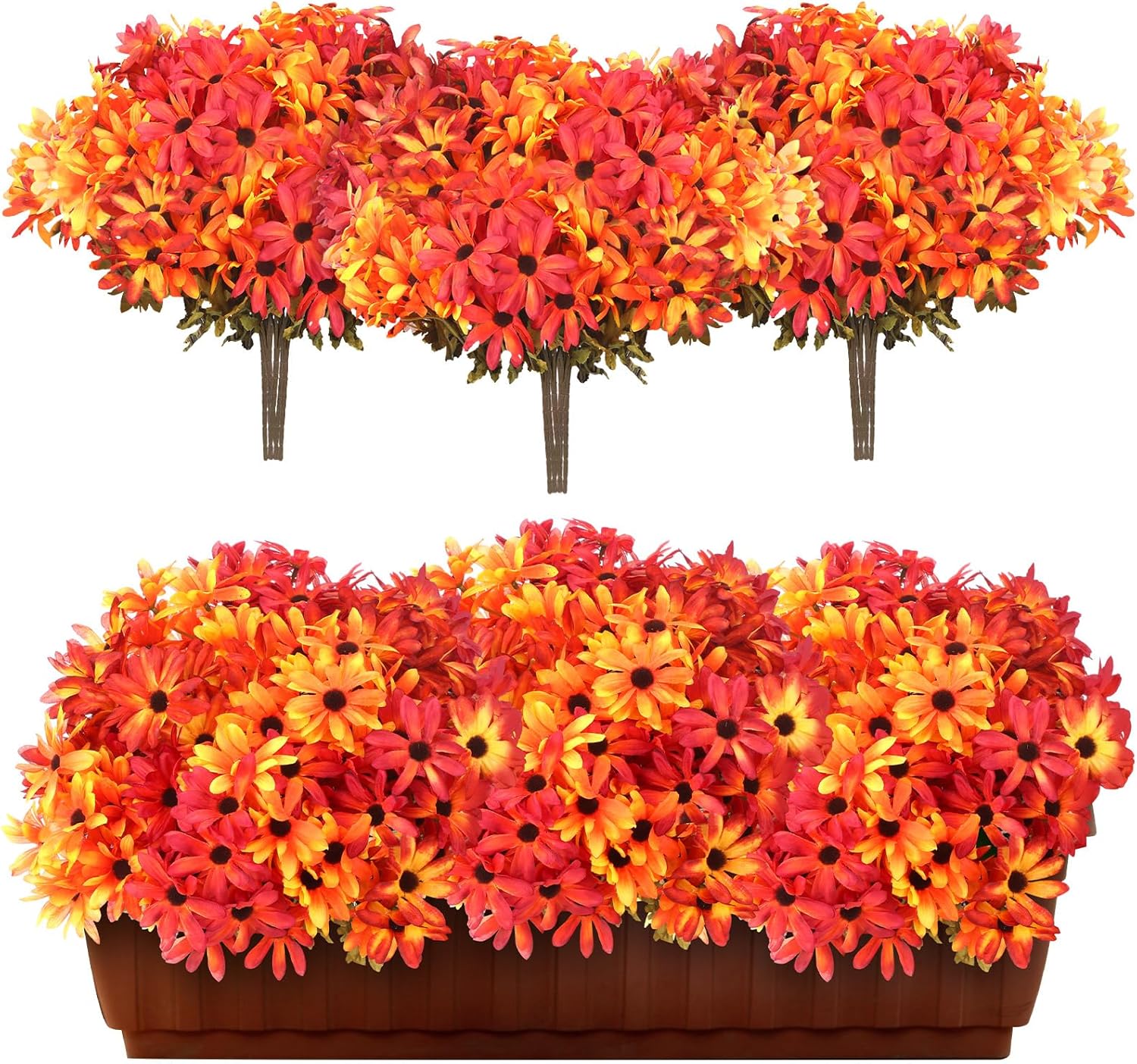 XunYee 12 Pcs Artificial Fall Flowers for Vibrant Decor