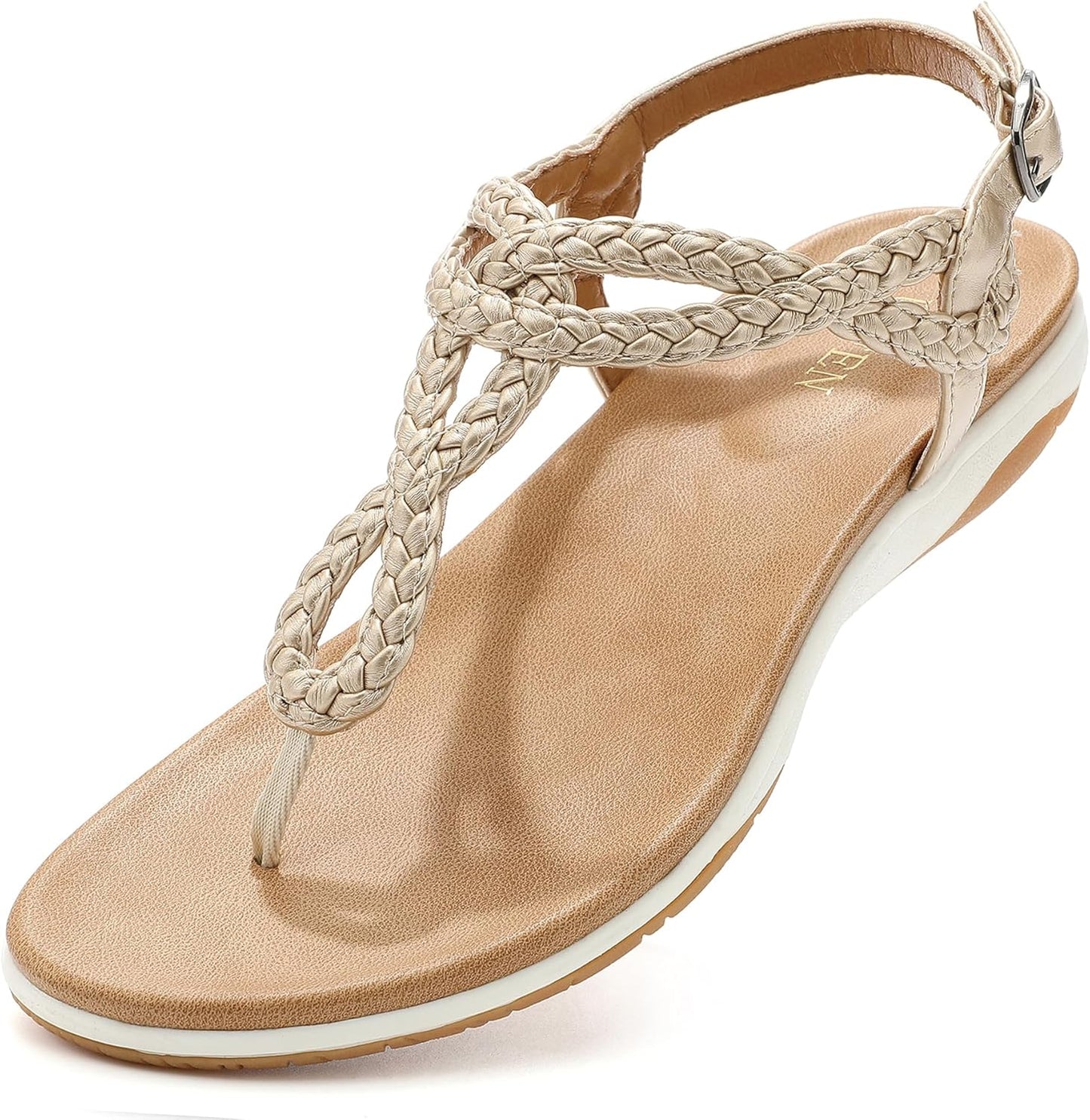 Comfortable UBFEN Womens Flat Sandals with Arch Support