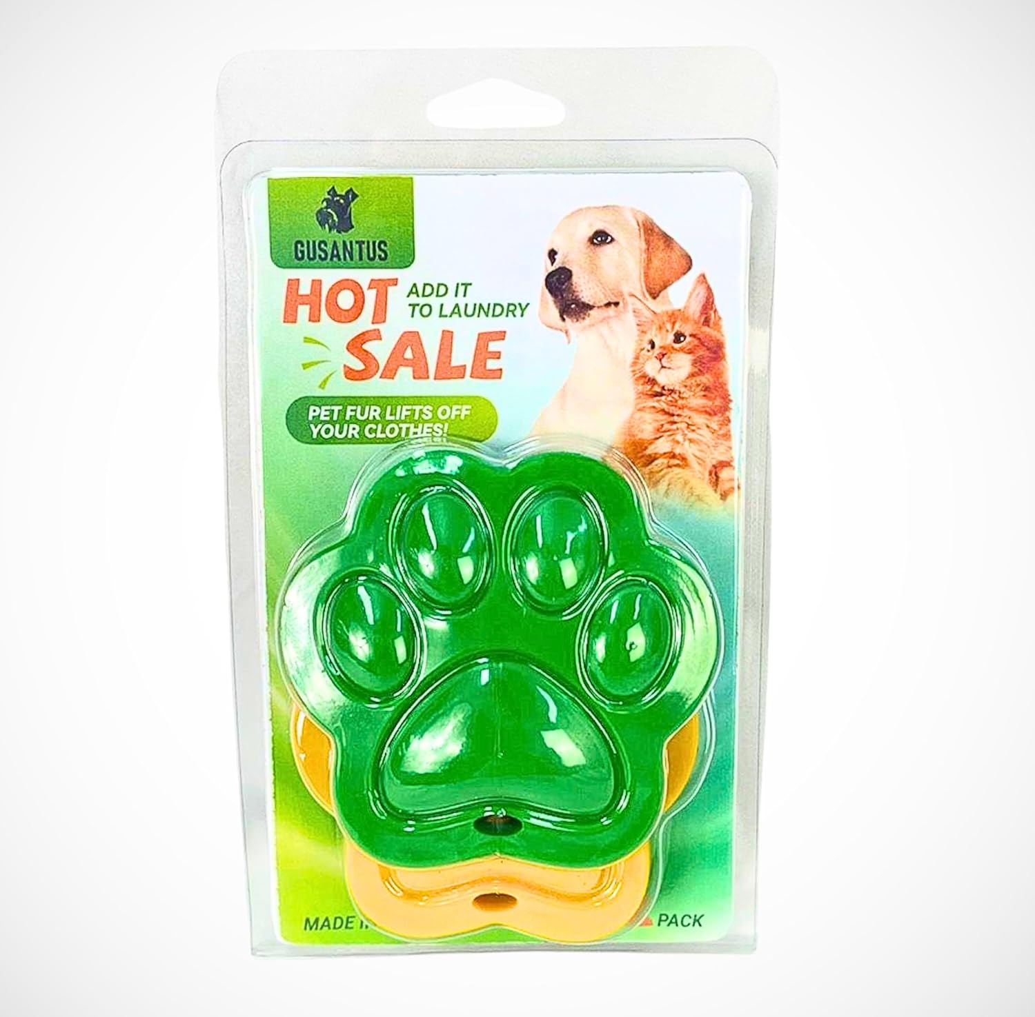 2-Pack GUSANTUS Pet Fur Remover: Effortlessly Clean Laundry