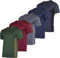 Mens V-Neck Dry-Fit Moisture Wicking Performance T-Shirt 5 Pack these