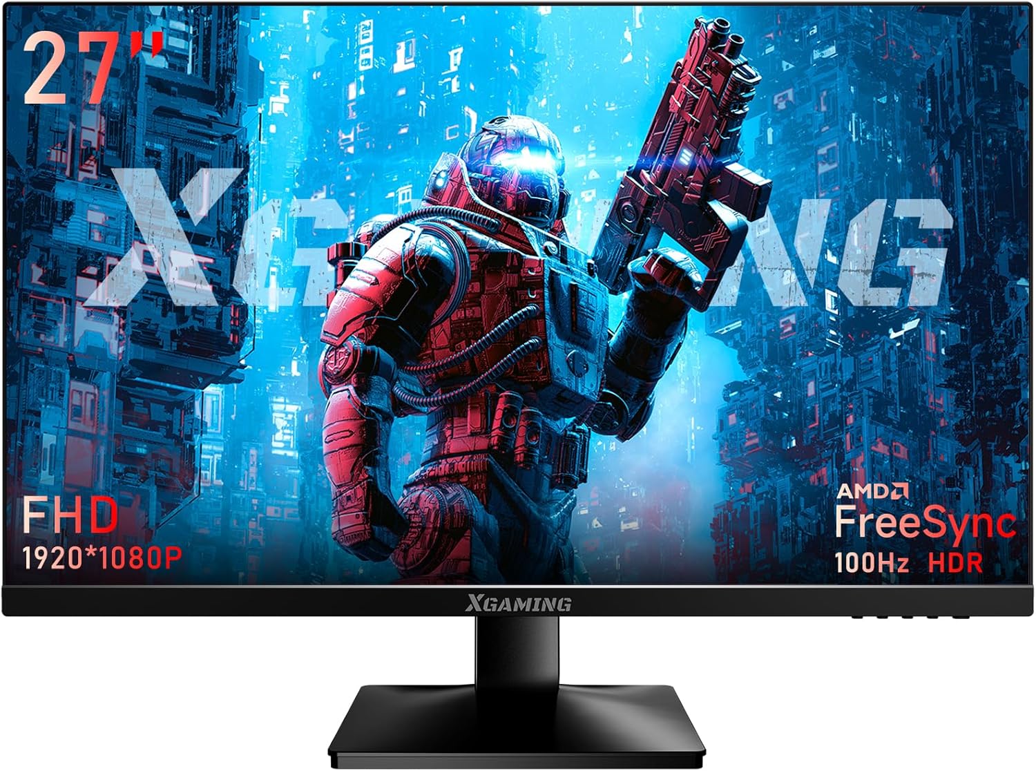 XGaming 27 Frameless Monitor: FHD 100Hz Refresh, 99% sRGB