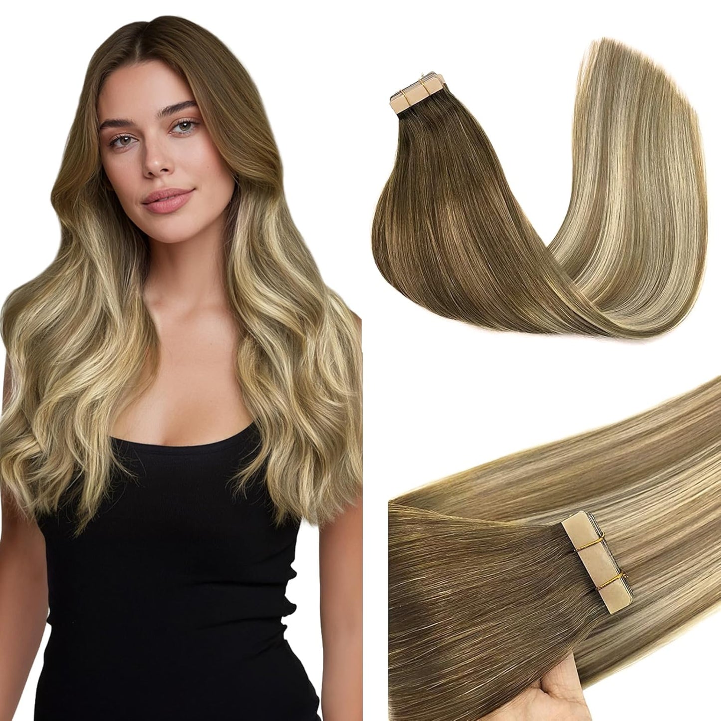 GOO GOO Tape in Hair Extensions for Natural Volume and Length