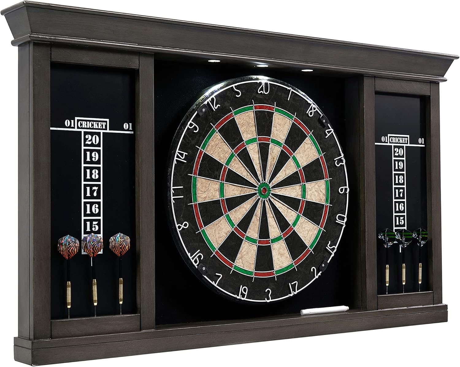 Barrington Dartboard Cabinet Collection with 18 Bristle Dartboard