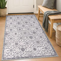 KILOCOCO 3x5 Moroccan Super Soft Area Rug - Washable Grey