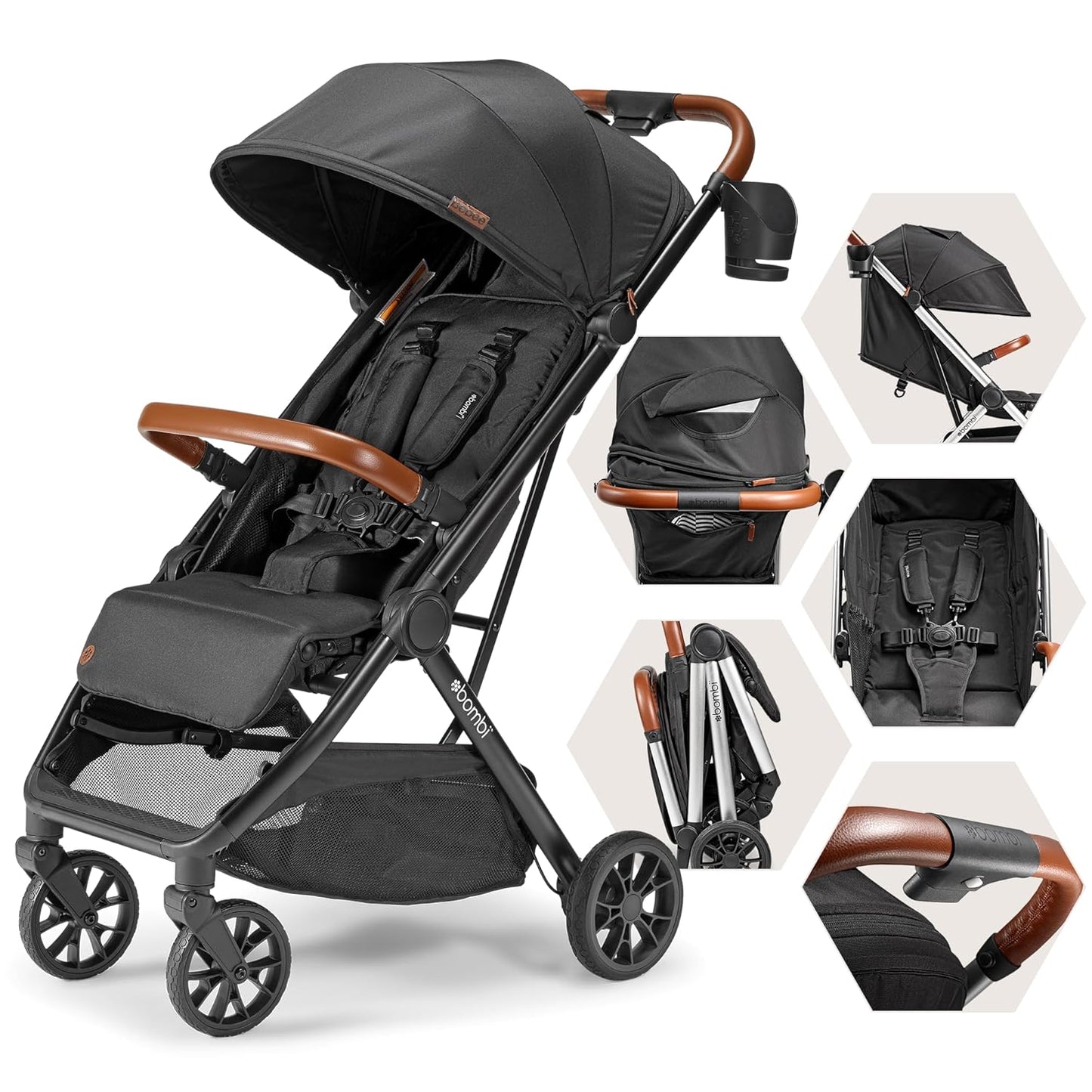 Bombi Bebee V2 Lightweight Baby Stroller with Premium Features