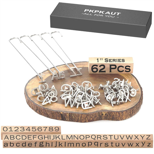 62Pcs Custom Wood Branding Iron for Personalized Crafts & Gifts