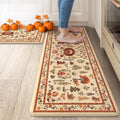 Collive Fall Kitchen Mats Cushioned Anti Fatigue Set of 2 - Halloween