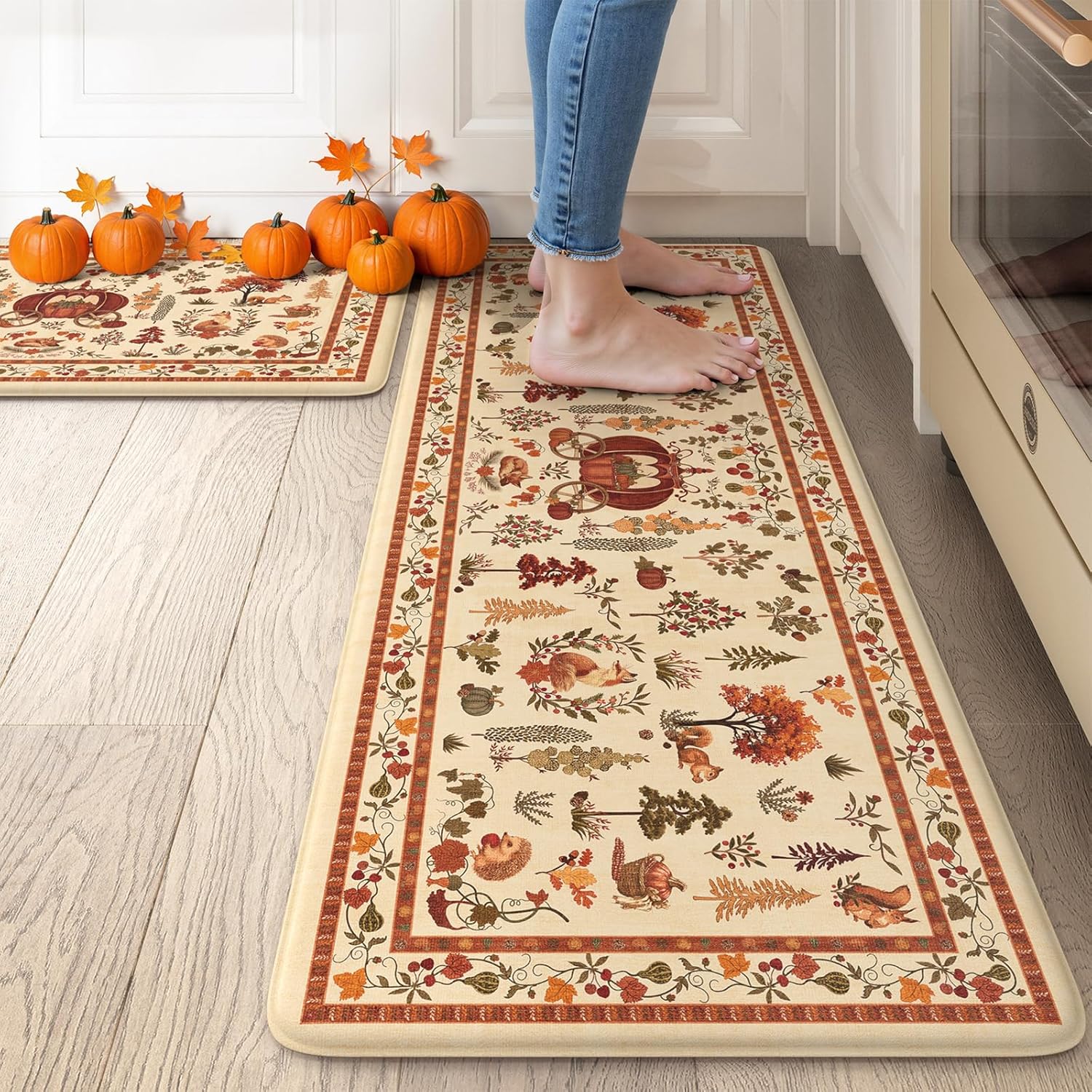 Cushioned Anti Fatigue Kitchen Mats for Halloween Decor