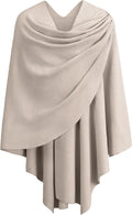 PULI Womens Large Cross Front Poncho Sweater Wrap - Elegant Layering