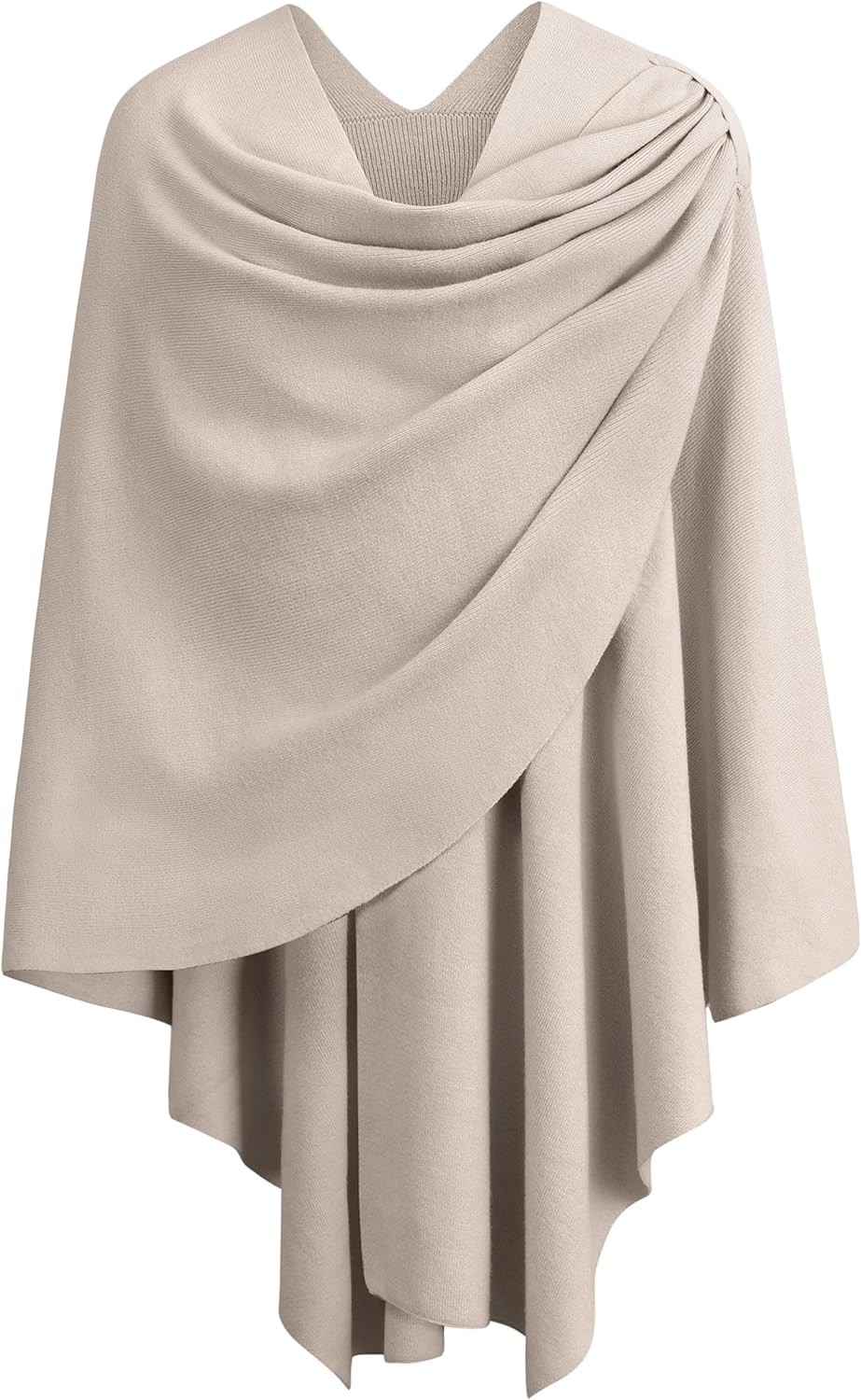 PULI Womens Large Cross Front Poncho Sweater Wrap for Fall