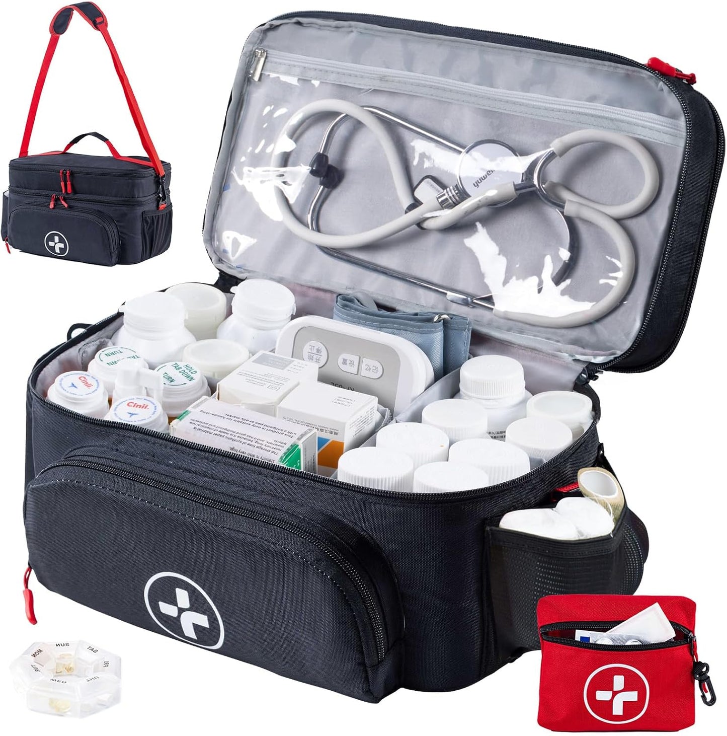 BAGSFY Travel Medicine Bag Organizer for Safe Medication Storage