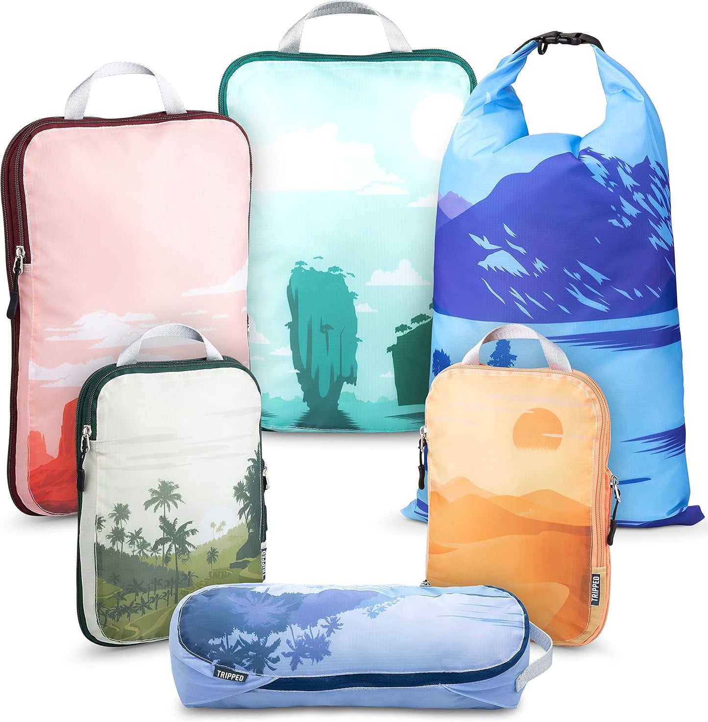 Compression Packing Cubes Set for Travel - Lightweight Organizers