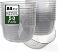 Trendables Plastic Bowls Disposable 24 Oz Set Of 50 Clear
