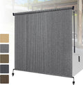 Shade&Beyond Outdoor Roller Shades with Splicing Design - 8ft x 8ft