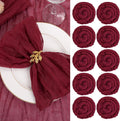 Gauze Cheesecloth Napkins 100 Pack Burgundy - Rustic Table Linens