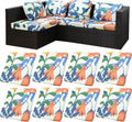8Pcs Stretch Patio Cushion Covers by BIETYONE for Protection