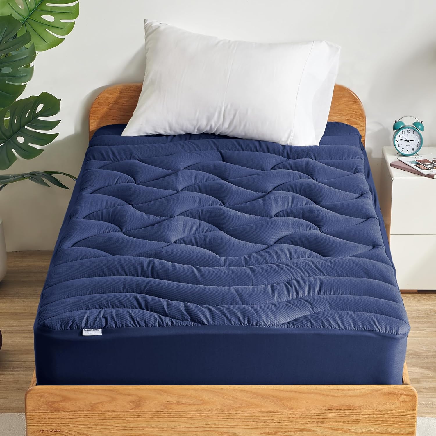 Cooling Twin Mattress Topper with Premium Zoned Design for Comfort