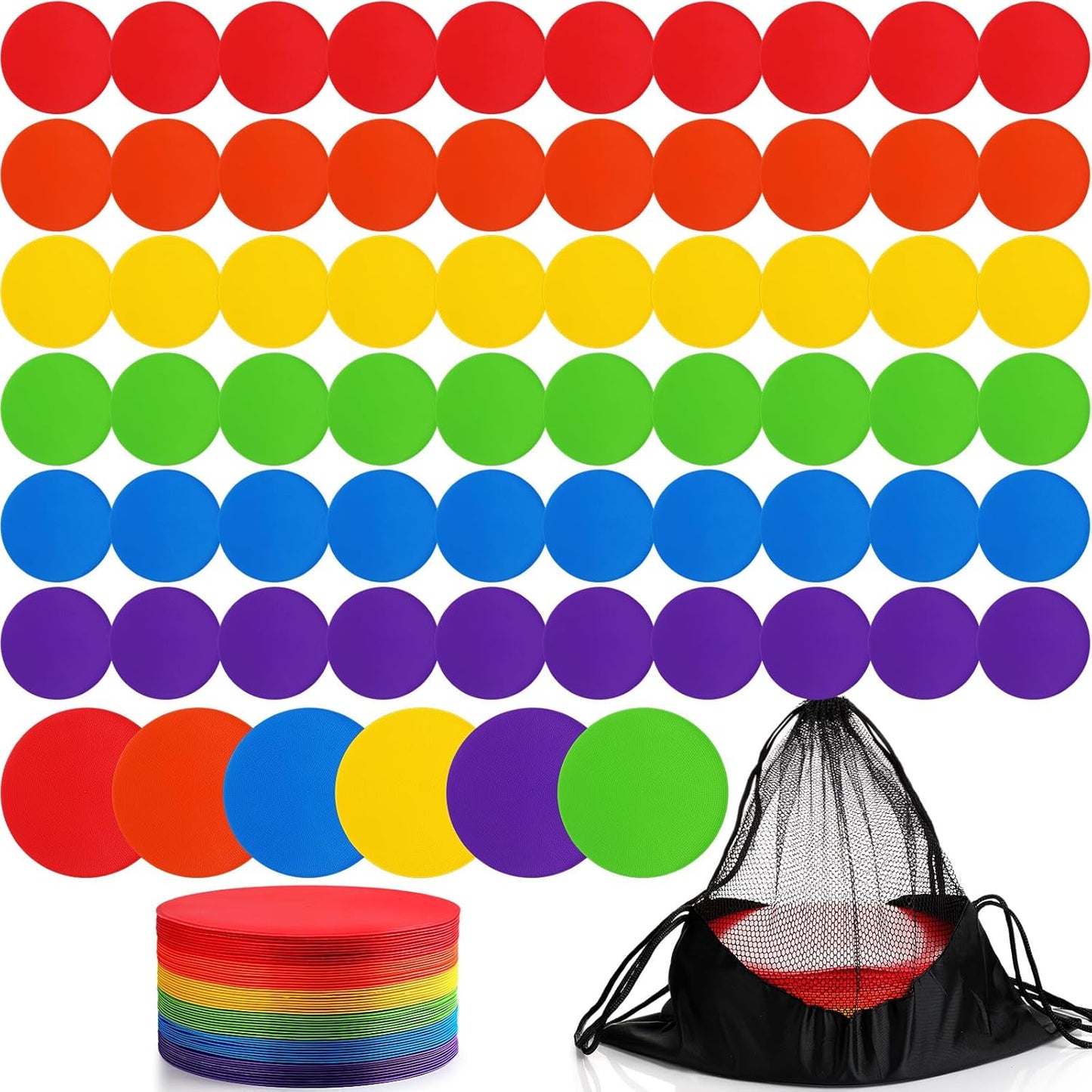 TPE Floor Spot Markers Dots for Gym and Classroom Activities