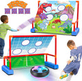2-in-1 Moving Kick Toss Games for Kids - Light Up Hover Soccer Ball