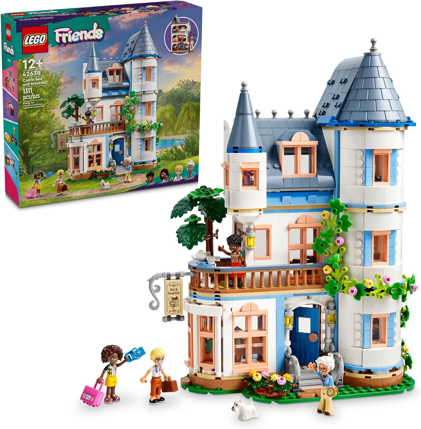 LEGO Friends Castle Bed and Breakfast Hotel Playset for Kids