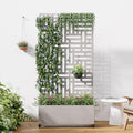 72in Galvanized Metal Raised Garden Bed with Trellis - Grey