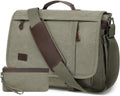 17.3 in Messenger Bag for Men - Retro Canvas Laptop Briefcase