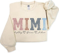 Personalized Grandma Sweatshirt with Kids Names - Custom Embroidered