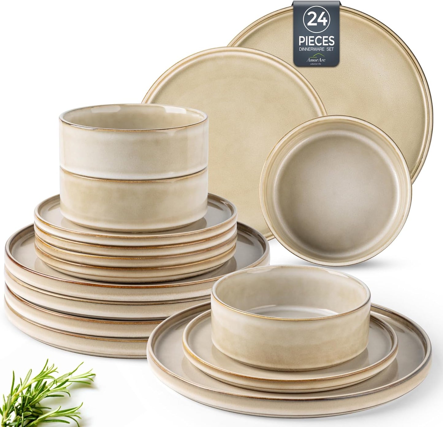 AmorArc Ceramic Dinnerware Sets for Stylish Dining Experience