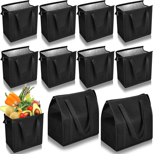 10 Pcs Large Insulated Shopping Bags for Groceries and More