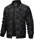 Men's Polyester Bomber Jacket Lightweight Windbreaker - Zip Up Coat