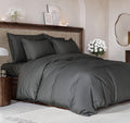 Duvet Cover Cal King Size Set - Extra Soft 104 x 98 Charcoal