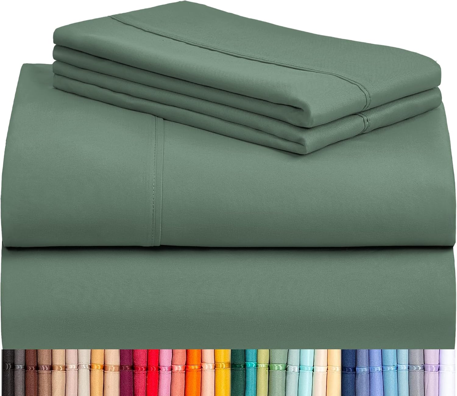 LuxClub King Sheet Set - Breathable Luxury Bed Sheets Deep Pockets